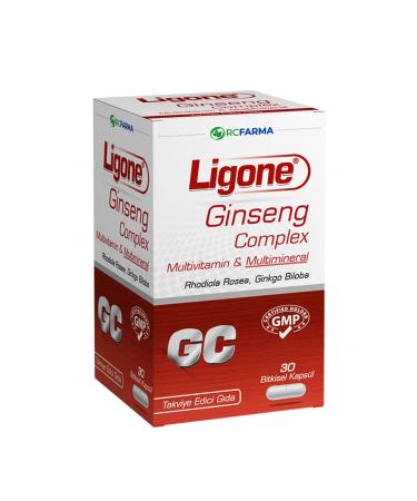 Ligone Ginseng Q-10 Turmeric Multimineral 30 Capsules