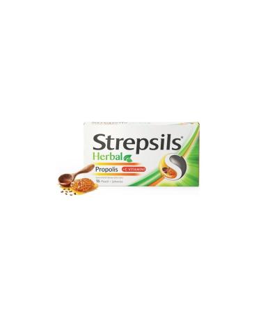 Strepsils Herbal Propolis + 16 Lozenges with Vitamin C