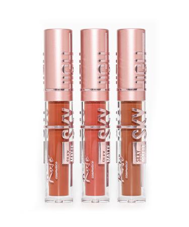 Roesia Rose Cosmetics Rose Sky Matte 3-Piece Matte Permanent Lipstick Set