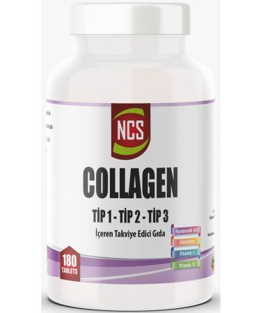Ncs 180 Tablets Hydrolyzed Collagen Type 1-2-3 Glutathione Vitamin C
