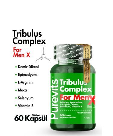 Purevits Tribulus Formen Complex Two Factor 60 Vegan Capsules - Buy Online on GoSupps.com