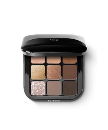 KIKO New Glamour Multi Finish Eyeshadow Palette with 9 Eyeshadows in Different Finishes