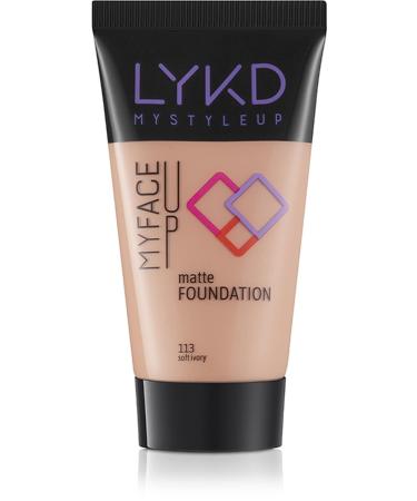 lykd Matte Foundation 113 Soft Ivory