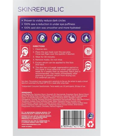 Skin Republic Brightening Eye Mask - Buy Online on GoSupps.com