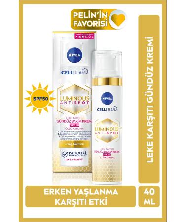 NIVEA Luminous630 Anti-Stain Spf 50 Day Care Cream for Even Skin Tone Specially for Luminous Skin 40ml - Buy Online on GoSupps.com