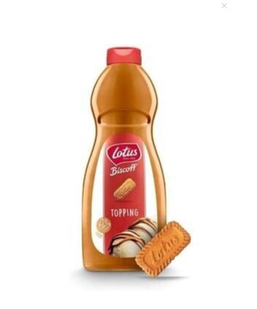 Lotus Biscoff Topping Sauce 1 Kg Topping Sauce (JULY 2024) + Biscoff Biscuits 125 Gr 5 Pieces
