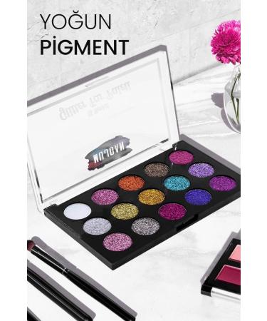 MUJGAN Glitter 15-Piece Glitter Eyeshadow Palette No:1 - Buy Online on GoSupps.com