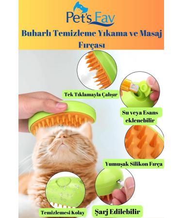 Pets Fav Steam Cat and Dog Cleaning Wash Massage Comb Brush and Deep Cleansing Cat Shampoo - Buy Online on GoSupps.com