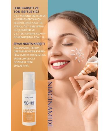 Verda Riche High Protection SPF 50+ Tone Equalizer Anti-Blackhead and Anti-Blemish Face Sun Cream 50ml - Buy Online on GoSupps.com