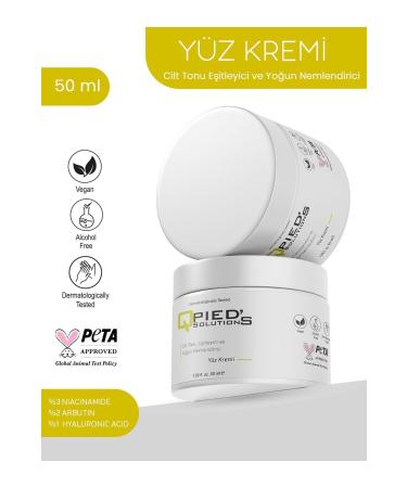 Qpieds Solutions Qpied's Solutions Skin Tone Equalizing and Intensive Moisturizing Face Cream (Hyaluronic Acid-Niacinamide)