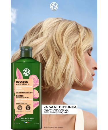 Yves Rocher (Doucer) Nourishing Easy Combing Shampoo for Normal/Dry Hair - Salt-Free & Vegan-300 ml - Buy Online on GoSupps.com
