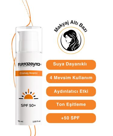 Nutrazeyra Cosmetics 50 Spf Protection Sunscreen Waterproof Sun Cream 75 ml