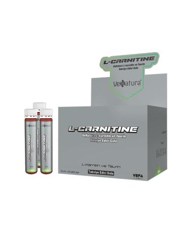 Venatura L-Carnitine and Taurine Food Supplement 25 Ml X 20 Bottles