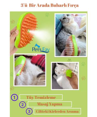 Pets Fav Steam Cat and Dog Cleaning Wash Massage Comb Brush and Deep Cleansing Cat Shampoo - Buy Online on GoSupps.com