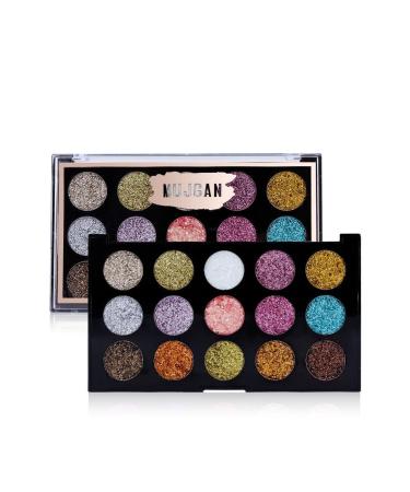 MUJGAN Glitter 15-Piece Glitter Eyeshadow Palette No:2