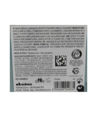 Davines MINU HAIR MASK: ILLUMINATING MASK FOR COLOR TREATED HAIR (250 ML) EVA-NO401