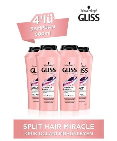 Gliss Split Hair Miracle Shampoo 500 Ml 4 Pieces