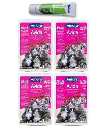 AMORE Avida 2x12-lamb 2x12-salmon Cat Reward Sticks Multivitamin Malt 100ml Paste