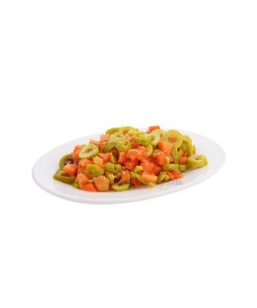 OLIVE Sliced Carrot Pitted Green Olives 1kg
