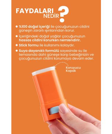 Bade Natural 0 Natural and Mineral Filter 50 Spf High Protection Children's Sunscreen Stick - Buy Online on GoSupps.com