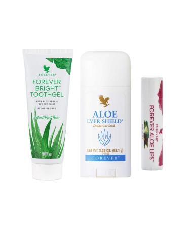 Forever Living Forever Aloe Ever- Deodorant (stick roll-on armpit) + Toothpaste Bright Aloe Vera and Aloe Lips