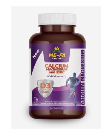 Mefa Naturals Calsium Magnesium Zinc Vitamin D3 120 Tablets - Buy Online on GoSupps.com