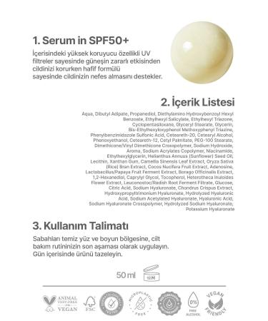 Cream SPF 50+ Face Sunscreen 50 ml | Skin Tone Equalizer Anti-Spot | 8D Hyaluronic Acid Niacinamide - Buy Online on GoSupps.com