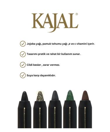 KAJAL Waterproof Eyeliner Pencil - Selective Waterproof Eyeliner Pencil - No: 01 - Buy Online on GoSupps.com