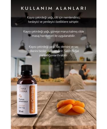 OnkaFarma Onka Farma Apricot Kernel Oil - Cold Pressed 0 Pure - 50 ml - Buy Online on GoSupps.com