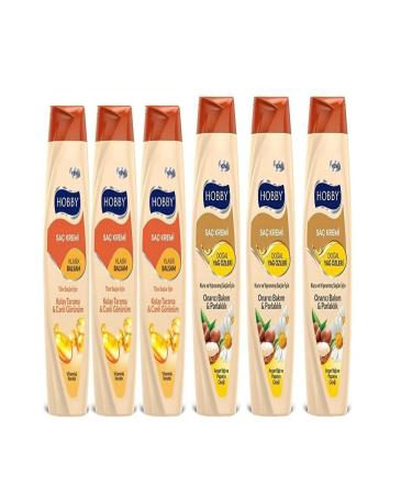 Hobby Argan Oil and Chamomile Conditioner 500 ml 3 Pieces and Classic Balsam Conditioner 500 ml 3 Pieces