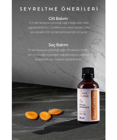 OnkaFarma Onka Farma Apricot Kernel Oil - Cold Pressed 0 Pure - 50 ml - Buy Online on GoSupps.com