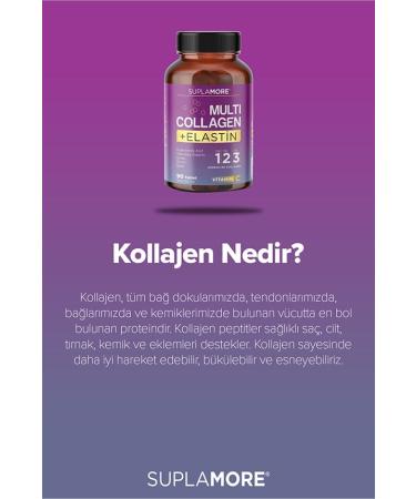 Suplamore Collagen Multi Collagen & Elastin Type1 Type2 Type3 Hydrolyzed Collagen 90 Tablets X2 - Buy Online on GoSupps.com