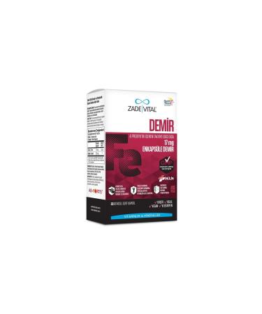 Zade Vital Demir Iron 30 Capsules - Buy Online on GoSupps.com