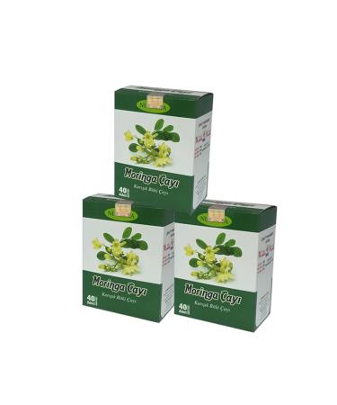 Nursima Moringa Tea 40 Filtering Bags 3 Piece Set (3 Pieces X 40 Filtering Bags)