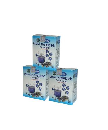 Nursima Blue Butterfly Herbal Tea Set 3 Pieces X 40 Pieces