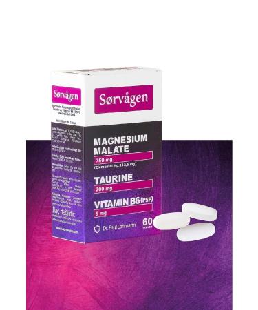 Sorvagen Magnesium Malate Taurine and Vitamin B6 (p5p) 60 Tablets - Buy Online on GoSupps.com