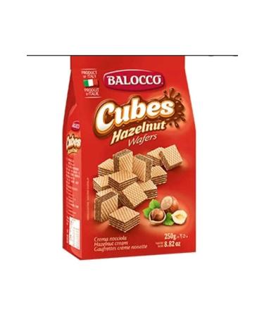 Balocco Cubes Hazelnut Wafers Cube Wafer 250 Gr