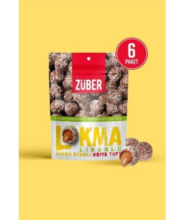 Z ber Lokma Lemon Almond Paste Fruit Ball 96g X 6 Pack - Buy Online on GoSupps.com