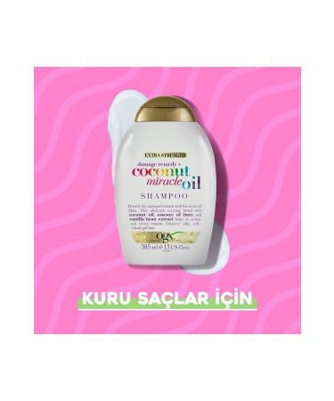 OGX Anti-Fray Coconut Miracle Oil Sulfate-Free Shampoo 385 ml x2 - Buy Online on GoSupps.com