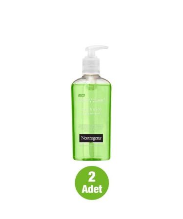 Neutrogena Visibly Clear Pore & Shine Anti-Shine Facial Cleansing Gel 200 ml X2 - Buy Online on GoSupps.com