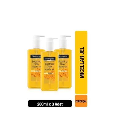 Neutrogena Soothing Clear Micellar Gel 200 ml x3