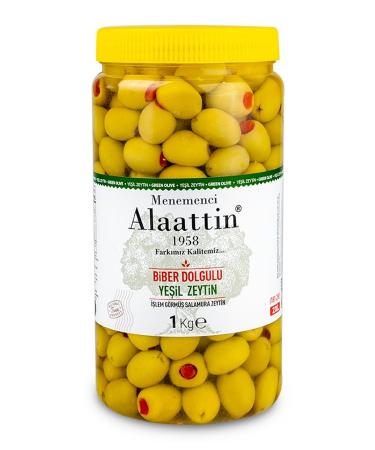 Menemenci Alaattin Pepper Stuffed Green Olives 1KG