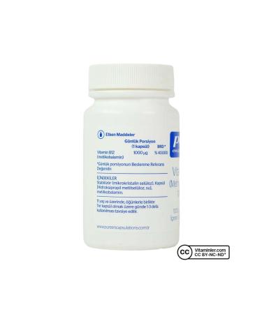 Pure Encapsulations Vitamin B12 1000 Mcg 60 Capsules - Buy Online on GoSupps.com