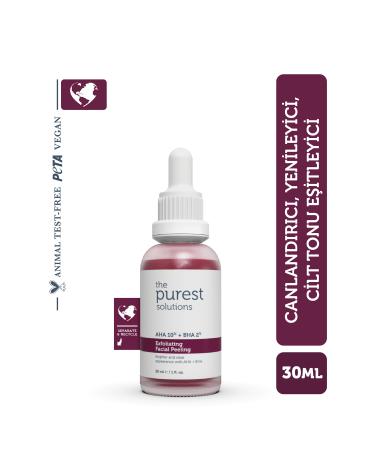 The Purest Solutions Aha & Bha Revitalizing & Skin Tone Equalizing Red Peeling Skin Serum 30 Ml (aha 10% + Bha 2%)