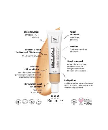 Dbb 888 (BALANCE) Full Coverage Skin Care Effective D Bb Cream 30 Spf All In One Daily Glow - Buy Online on GoSupps.com