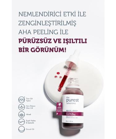 The Purest Solutions Aha & Bha Revitalizing & Skin Tone Equalizing Red Peeling Skin Serum 30 Ml (aha 10% + Bha 2%) - Buy Online on GoSupps.com