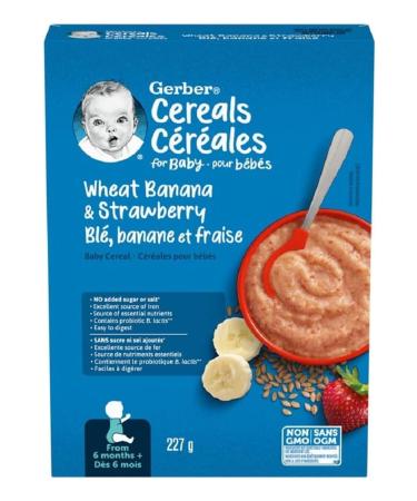 Gerber Cereals- Wheat Banana Strawberry-227 Gr- From 6 months - 2nd stage