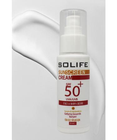 SOLIFE Sun Cream Face and Body Protector 50 Spf 50 ml - Buy Online on GoSupps.com