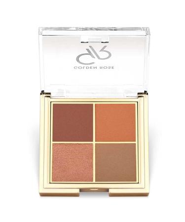 Golden Rose Quattro Eyeshadow Palette 05 Red Brick