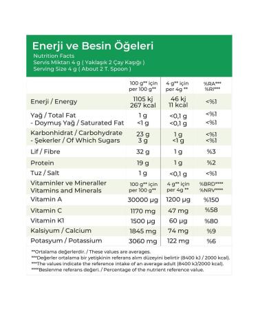 Organic Kale Powder from imci 50 Gr - 13 Servings - Buy Online on GoSupps.com